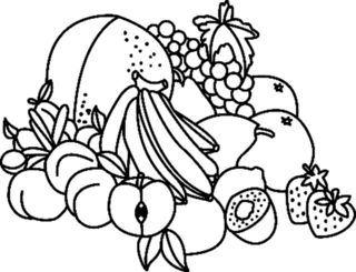 Fruits 05 - Coloriages fleurs, fruits et légumes - Coloriages - 10doigts.fr